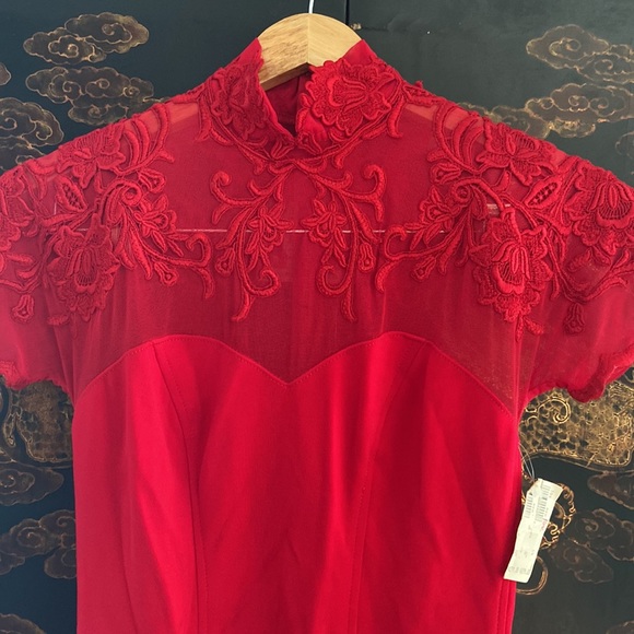 NWT $295 TADASHI Dress sexy Medium body-con - Picture 2 of 10